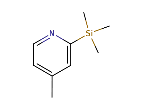 Molecular Structure of 19854-23-0 (Pyridine, 4-methyl-2-(trimethylsilyl)- (9CI))