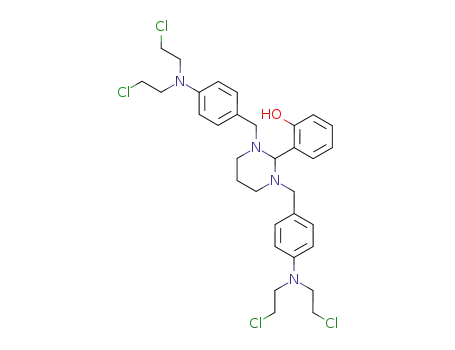 2-(1,3-bis{4-[bis(2-chloroethyl)amino]benzyl}hexahydropyrimidin-2-yl)phenol
