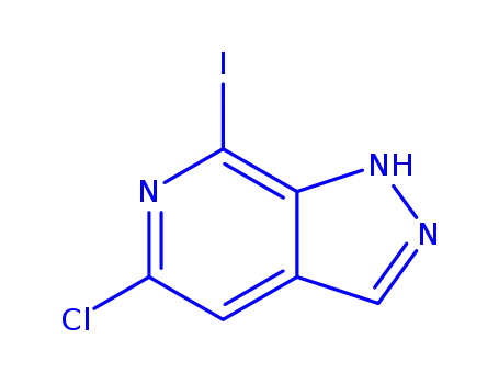 Molecular Structure of 1951371-15-5 (5-chloro-7-iodo-1H-pyrazolo[3,4-c]pyridine)