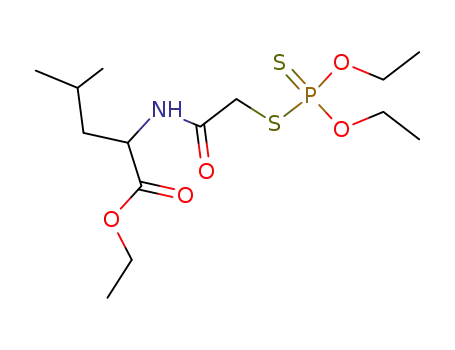 Molecular Structure of 19700-59-5 (N-(Mercaptoacetyl)leucine ethyl ester S-ester with O,O-diethylphosphor odithioate)