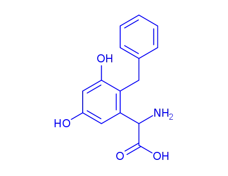 Molecular Structure of 198420-11-0 (2-Amino-2-(2-benzyl-3,5-dihydroxyphenyl)acetic acid)