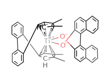 Molecular Structure of 198490-77-6 ((R)-BIPHENYL-(3,4-DIMETHYL-1-CYCLOPENTADIENYL)-TITANIUM(IV)-(R)-1,1'-BINAPHTHYL-2)