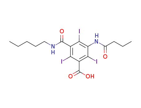 Benzoic acid,2,4,6-triiodo-3-[(1-oxobutyl)amino]-5-[(pentylamino)carbonyl]-