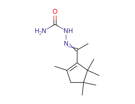 Molecular Structure of 16983-65-6 (Methyl(2,4,4,5,5-pentamethyl-1-cyclopenten-1-yl) ketone semicarbazone)