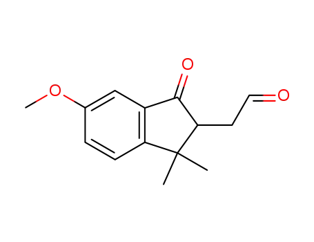 (RS)-2-(2-oxoethyl)-6-methoxy-3,3-dimethyl-1-indanone