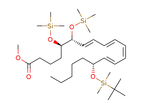 (7E,9E,11Z,13E)-(5R,6R,15R)-15-(tert-Butyl-dimethyl-silanyloxy)-5,6-bis-trimethylsilanyloxy-icosa-7,9,11,13-tetraenoic acid methyl ester