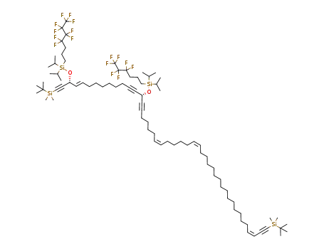 (9S,20R,E)-9-((7Z,13Z,29Z)-32-(tert-butyldimethylsilyl)dotriaconta-7,13,29-triene-1,31-diynyl)-20-((tert-butyldimethylsilyl)ethynyl)-1,1,1,2,2,3,3,26,26,27,27,28,28,29,29,29-hexadecafluoro-7,7,22,22-tetraisopropyl-8,21-dioxa-7,22-disilanonacos-18-en-10-yne
