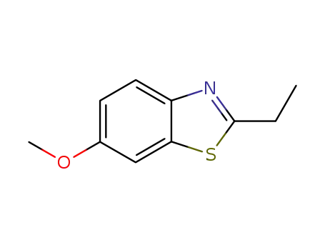 Molecular Structure of 17142-77-7 (Benzothiazole, 2-ethyl-6-methoxy- (8CI,9CI))