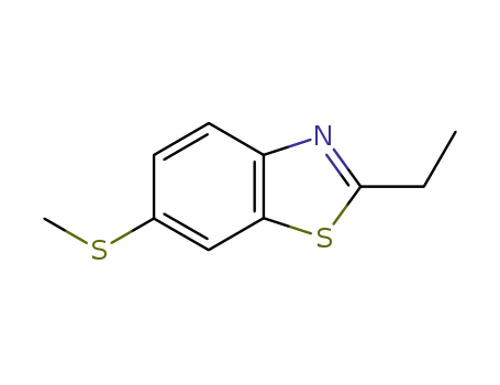 Molecular Structure of 17142-78-8 (Benzothiazole, 2-ethyl-6-(methylthio)- (8CI,9CI))