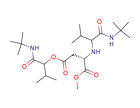 Molecular Structure of 182820-66-2 (L-Aspartic acid, N-[1-[[(1,1-dimethylethyl)amino]carbonyl]-2-methylpropyl]-, 4-[1-[[(1,1-dimethylethyl)amino]carbonyl]-2-methylpropyl] 1-methyl ester (9CI))