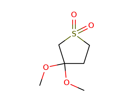 Molecular Structure of 7311-83-3 (3,3-dimethoxy-tetrahydrothiophene 1,1-dioxide)