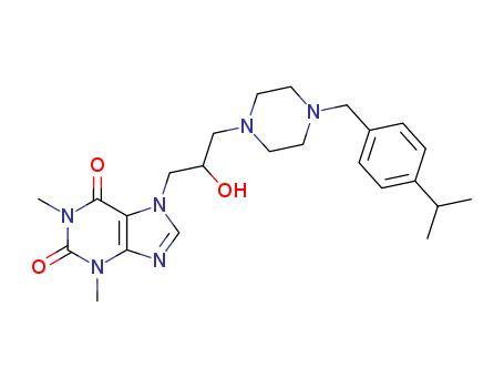 1-Piperazineethanol, alpha-(1,3-dimethyl-7-xanthinylmethyl)-4-(p-isopr opylbenzyl)-