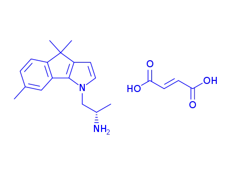Indeno(1,2-b)pyrrole-1(4H)-ethanamine, alpha,4,4,7-tetramethyl-, (S)-, (E)-2-butenedioate (1:1)