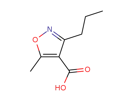 Molecular Structure of 17147-43-2 (4-Isoxazolecarboxylicacid,5-methyl-3-propyl-(8CI))