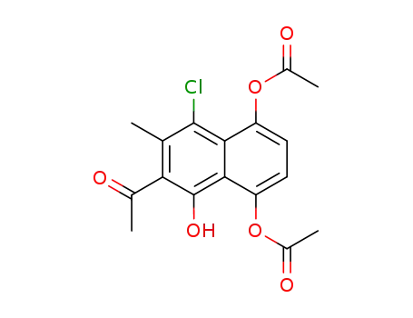 Molecular Structure of 69945-30-8 (5,8-Diacetoxy-2-acetyl-4-chlor-3-methyl-1-naphthol)