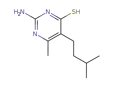 Molecular Structure of 17005-43-5 (2-amino-6-methyl-5-(3-methylbutyl)pyrimidine-4(1H)-thione)