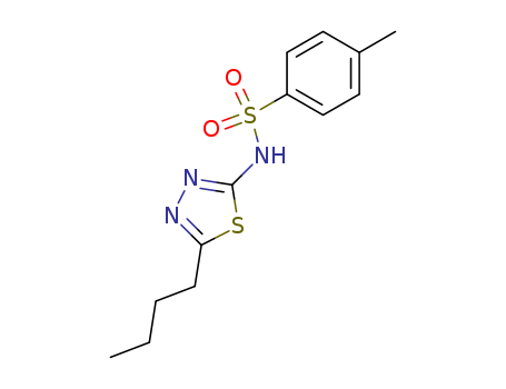 Benzenesulfonamide,N-(5-butyl-1,3,4-thiadiazol-2-yl)-4-methyl- cas  19918-49-1