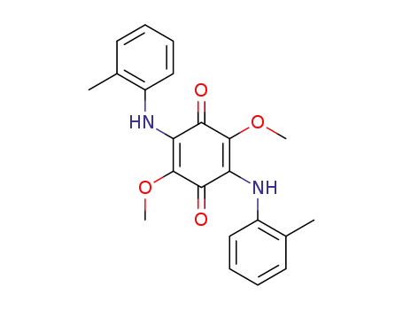 Molecular Structure of 16950-78-0 (2,5-dimethoxy-3,6-bis[(2-methylphenyl)amino]cyclohexa-2,5-diene-1,4-dione)