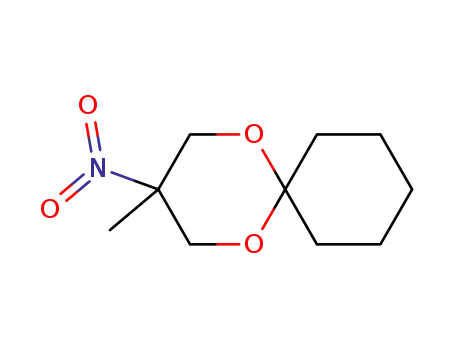 Molecular Structure of 6413-23-6 (3-methyl-3-nitro-1,5-dioxaspiro[5.5]undecane)