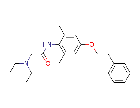 Molecular Structure of 17060-72-9 (N-[2,6-dimethyl-4-(2-phenylethoxy)phenyl]-N~2~,N~2~-diethylglycinamide)