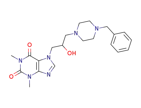 Molecular Structure of 19971-94-9 (7-(beta-hydroxy-gamma-benzylpiperazinopropyl)theophylline)