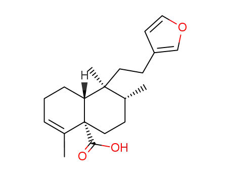 Molecular Structure of 19902-42-2 ((1R)-1α-[2-(3-Furyl)ethyl]-1,2,3,4,4a,7,8,8aβ-octahydro-1,2β,5-trimethyl-4aβ-naphthalenecarboxylic acid)