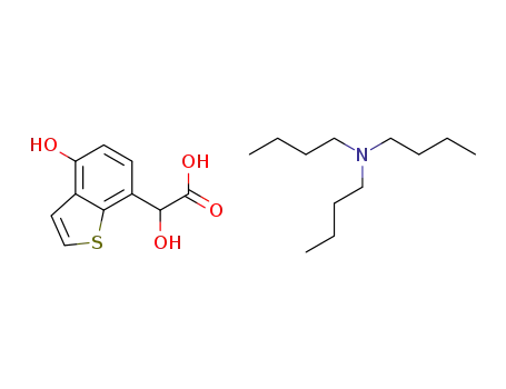 Molecular Structure of 817586-35-9 (tributylammonium hydroxy-(4-hydroxy-benzo[b]thiophen-7-yl)-acetate)