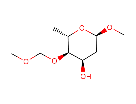 Molecular Structure of 96796-64-4 (methyl 2,6-dideoxy-4-O-methoxymethyl-α-L-ribo-hexopyranoside)