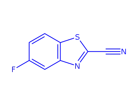 Molecular Structure of 169776-03-8 (2-Benzothiazolecarbonitrile,5-fluoro-(9CI))