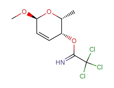 Molecular Structure of 83803-03-6 (methyl 2,3,6-trideoxy-4-O-trichloroacetimidoyl-α-DL-threo-hex-2-enopyranoside)