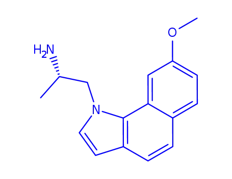 Molecular Structure of 170493-74-0 ((2S)-1-(8-methoxy-1H-benzo[g]indol-1-yl)propan-2-amine)