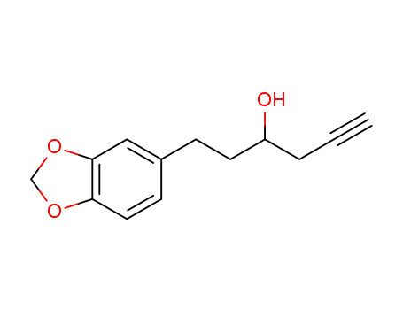 1-[benzo[d][1,3]dioxol-5-yl]hex-5-yn-3-ol
