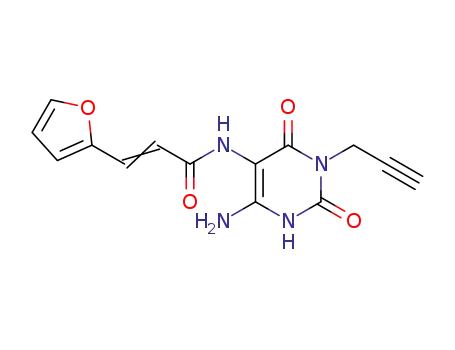 (E)-N-(6-Amino-2,4-dioxo-3-prop-2-ynyl-1,2,3,4-tetrahydro-pyrimidin-5-yl)-3-furan-2-yl-acrylamide