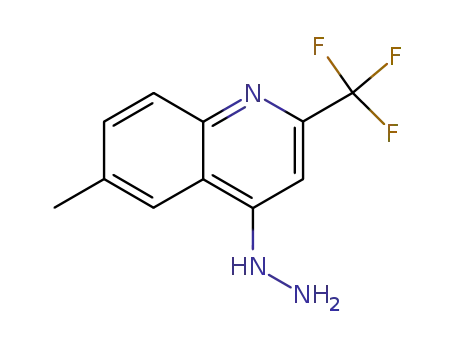 Molecular Structure of 1701-30-0 (4-hydrazinyl-6-methyl-2-(trifluoromethyl)quinoline)