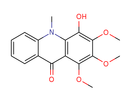9(10H)-Acridinone,4-hydroxy-1,2,3-trimethoxy-10-methyl- cas  17014-63-0