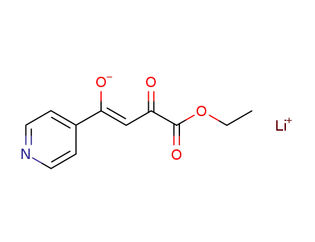 Molecular Structure of 723339-43-3 (lithium (1Z)-4-ethoxy-3,4-dioxo-1-pyridin-4-ylbut-1-en-1-olate)
