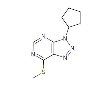 v-트리아졸로[4,5-d]피리미딘, (3H), 3-시클로펜틸-7-메틸티오-