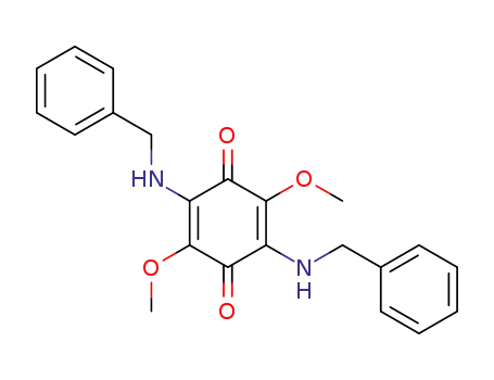 Molecular Structure of 16950-74-6 (2,5-bis(benzylamino)-3,6-dimethoxycyclohexa-2,5-diene-1,4-dione)