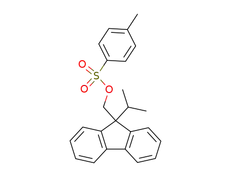 Molecular Structure of 3274-03-1 (toluene-4-sulfonic acid-(9-isopropyl-fluoren-9-ylmethyl ester))