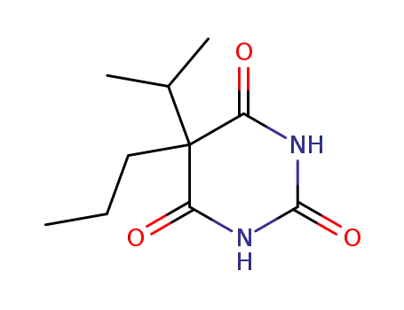 Molecular Structure of 17013-40-0 (5-Isopropyl-5-propylbarbituric acid)