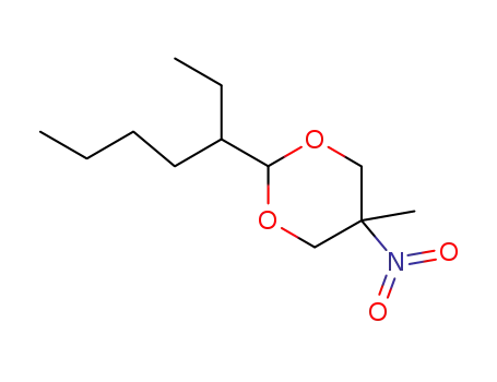 Molecular Structure of 17144-55-7 (2-(heptan-3-yl)-5-methyl-5-nitro-1,3-dioxane)