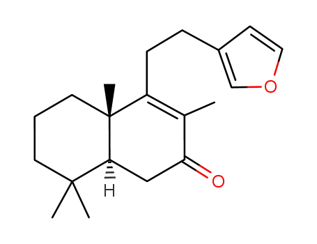 Molecular Structure of 82462-67-7 ((+)-(4aS,8aS)-4-[2-(3-furyl)ethyl]-4a,5,6,7,8,8a-hexahydro-3,4a,8,8-tetramethylnaphthalen-2(1H)-one)