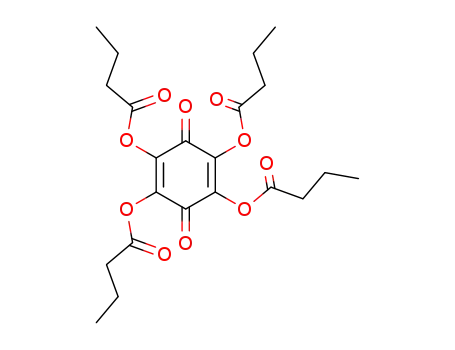Molecular Structure of 20129-63-9 (3,6-dioxocyclohexa-1,4-diene-1,2,4,5-tetrayl tetrabutanoate)