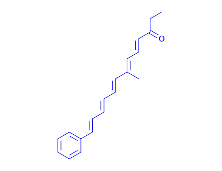 Molecular Structure of 16964-44-6 (7-Methyl-13-phenyl-4,6,8,10,12-tridecapenten-3-one)