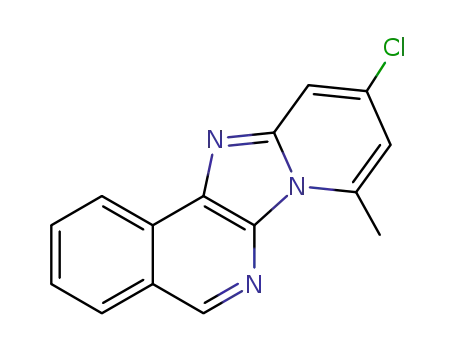 Molecular Structure of 1575389-16-0 (10-chloro-8-methyl-pyrido[2',1':2,3]imidazo[4,5-c]isoquinoline)