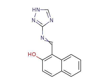 Molecular Structure of 169828-29-9 (1-[(E)-(1H-1,2,4-Triazol-3-ylimino)methyl]-2-naphthol)