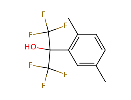 Molecular Structure of 2010-62-0 (2-(2,5-Dimethylphenyl)-1,1,1,3,3,3-hexafluoropropan-2-ol)
