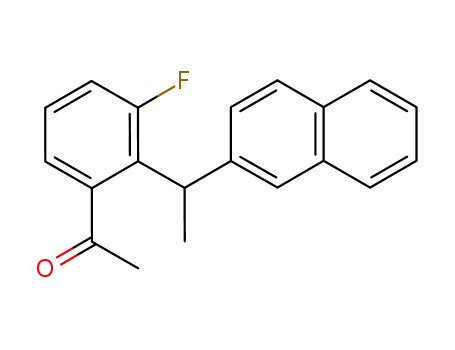 Molecular Structure of 2023-68-9 (1-{3-fluoro-2-[1-(naphthalen-2-yl)ethyl]phenyl}ethanone)