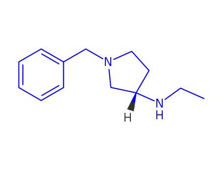 Molecular Structure of 376591-05-8 ((3R)-(-)-1-Benzyl-3-(ethylamino)pyrrolidine)
