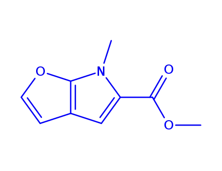 Molecular Structure of 201019-28-5 (6H-Furo[2,3-b]pyrrole-5-carboxylic  acid,  6-methyl-,  methyl  ester)